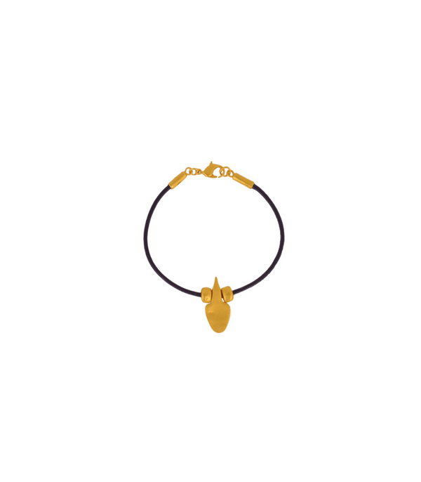 Bird Pendant Leather Bracelet