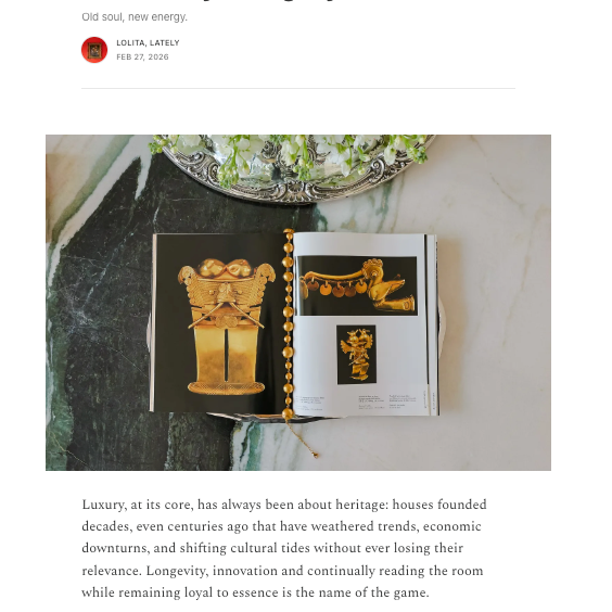 The Luxury of Legacy — By @lolitadelacarrera