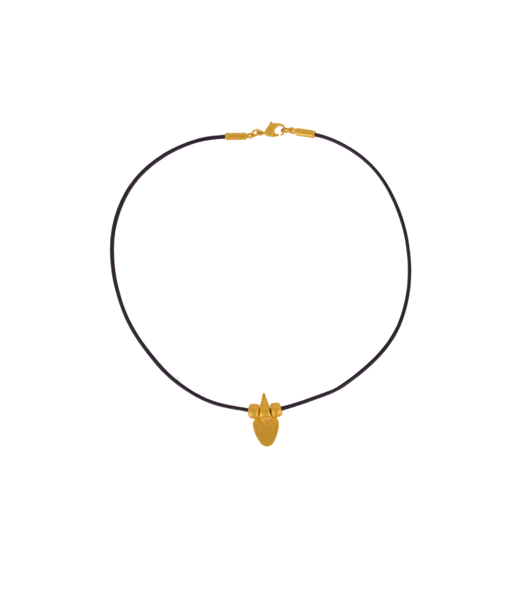 Bird Pendant Leather Necklace