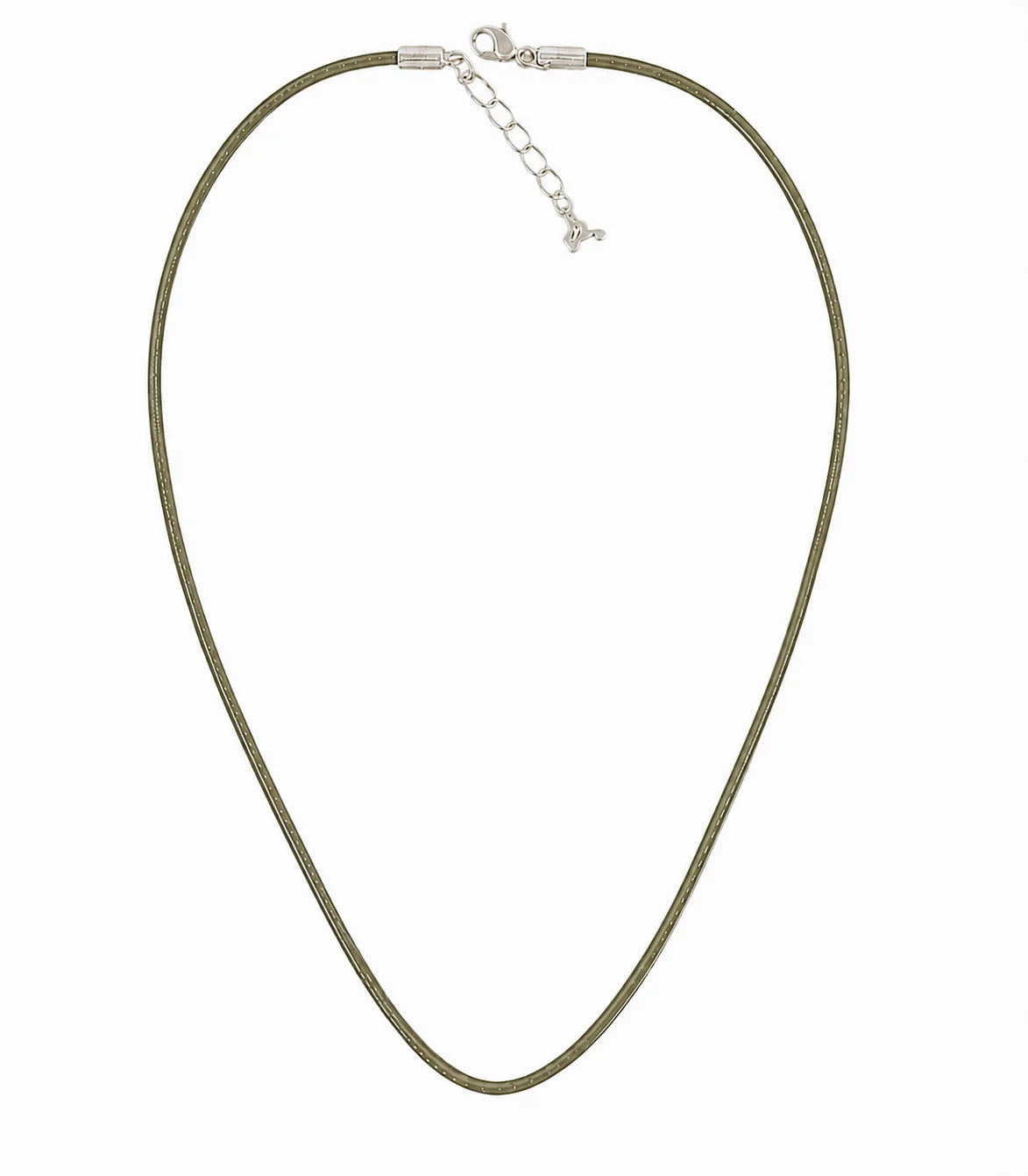 Leather Cord Silver