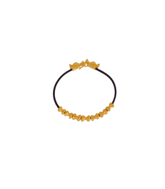 Poporo Clasp Beaded Leather Bracelet