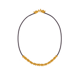 Poporo Clasp Beaded Leather Necklace