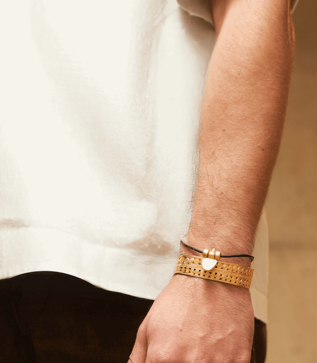 Bird Pendant Leather Bracelet