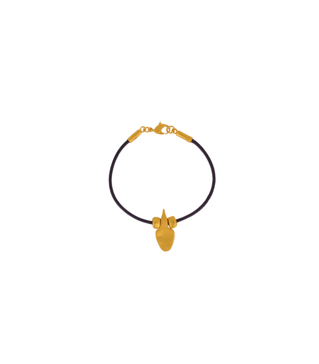 Bird Pendant Leather Bracelet